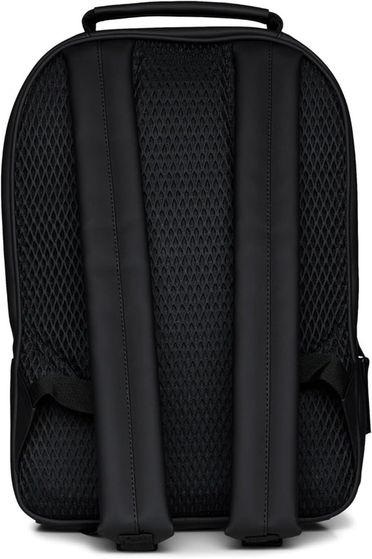 RAINS Large Book Daypack, Backpack, Laptop Bag, Waterproof, 2 Year Warranty, Black