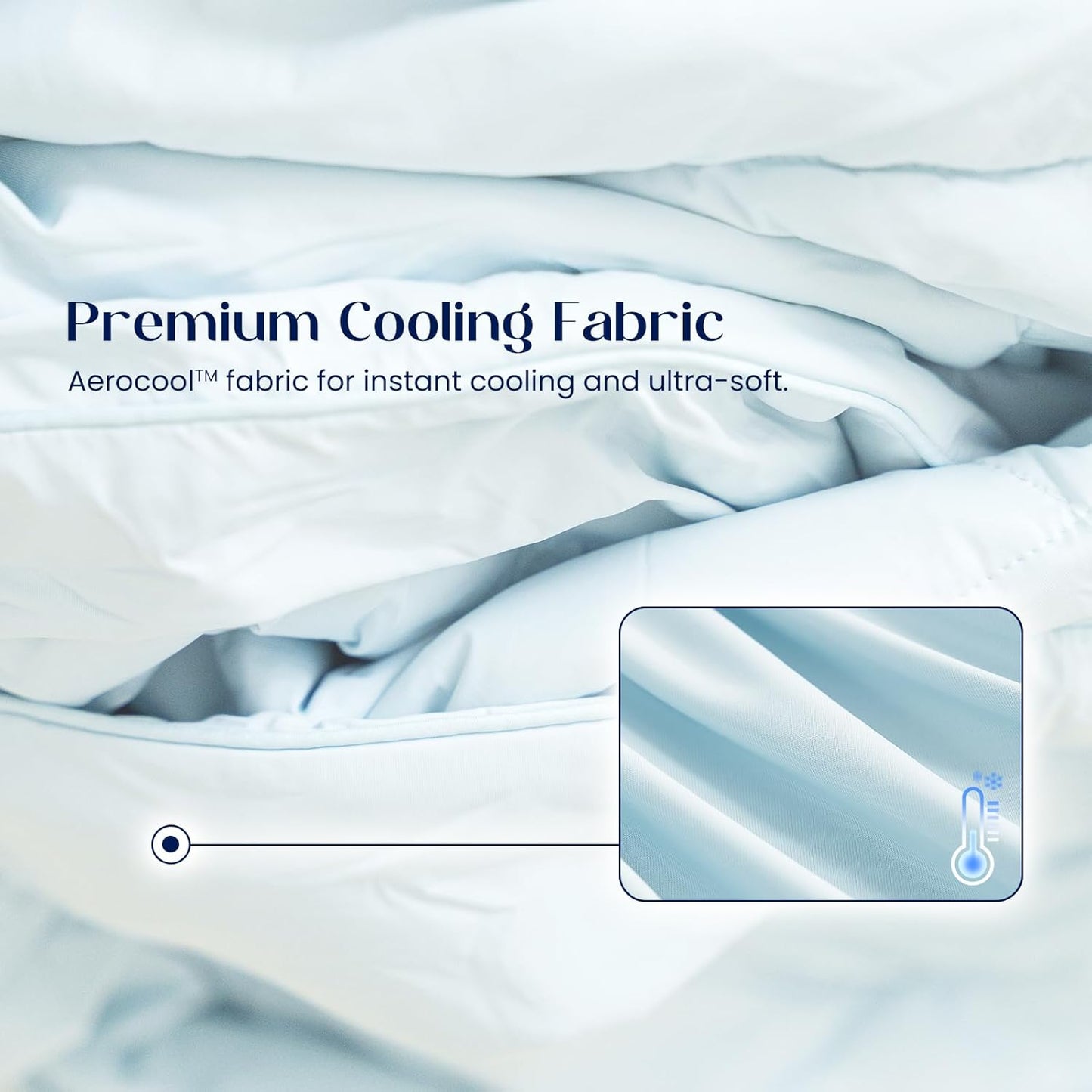 Dream Valley® Outlast® Cooling Comforter, Throw Size, Breathable NASA-Grade Space Technology Blanket for Hot Sleepers Night Sweats, Q-Max > 0.45 Aerocool™ Breathable, Ivory, 60"x80"