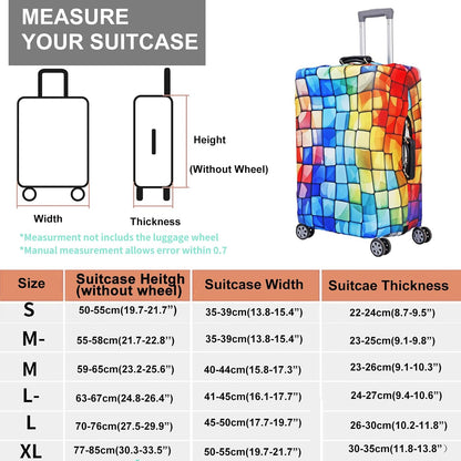 MosaiRudo Travel Luggage Covers For Suitcase Tsa Approved,Suitcase Cover Protector Fit 18-32 Inch Luggage Travel Accessories (T2507, S)