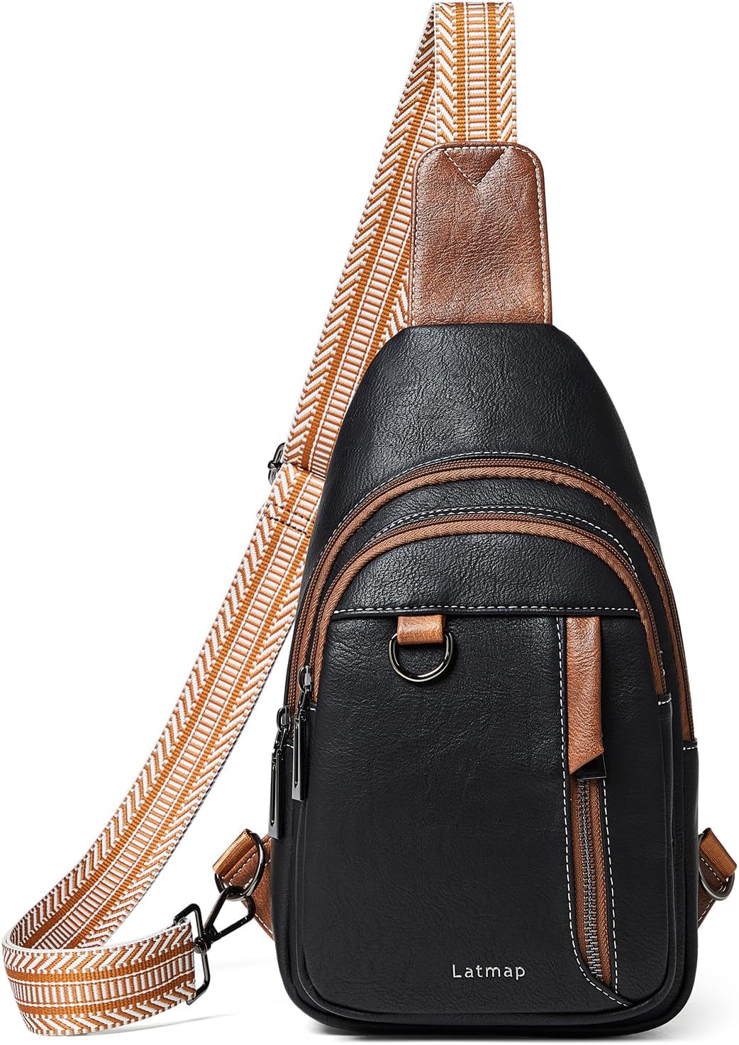 7L Sling Bag for Women Men Leather Small Sling Backpack Daypack Anti Theft Fanny Pack Crossbody Purse Travel