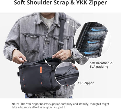 PGYTECH OneMo Sling Camera Bag 7L-9L, waterproof Crossbody Camera Shoulder Bag for Photographers Travel, DSLR Camera Bag for Sony/Canon/Nikon/DJI Mavic/Mirrorless/Tripod/Laptop