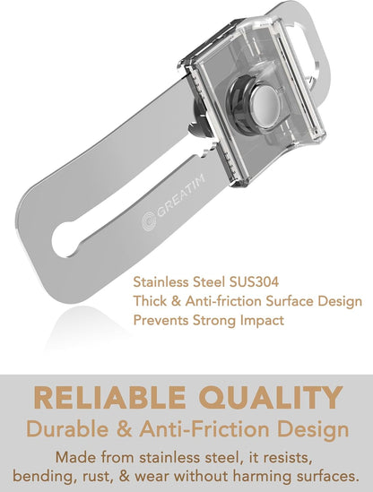 Greatim Portable Door Lock for Travel Hotel Safety, Stainless Steel Security Lock, Compact Safety Lock for Room Door, Universal Portable Travel Door Lock for Room Security