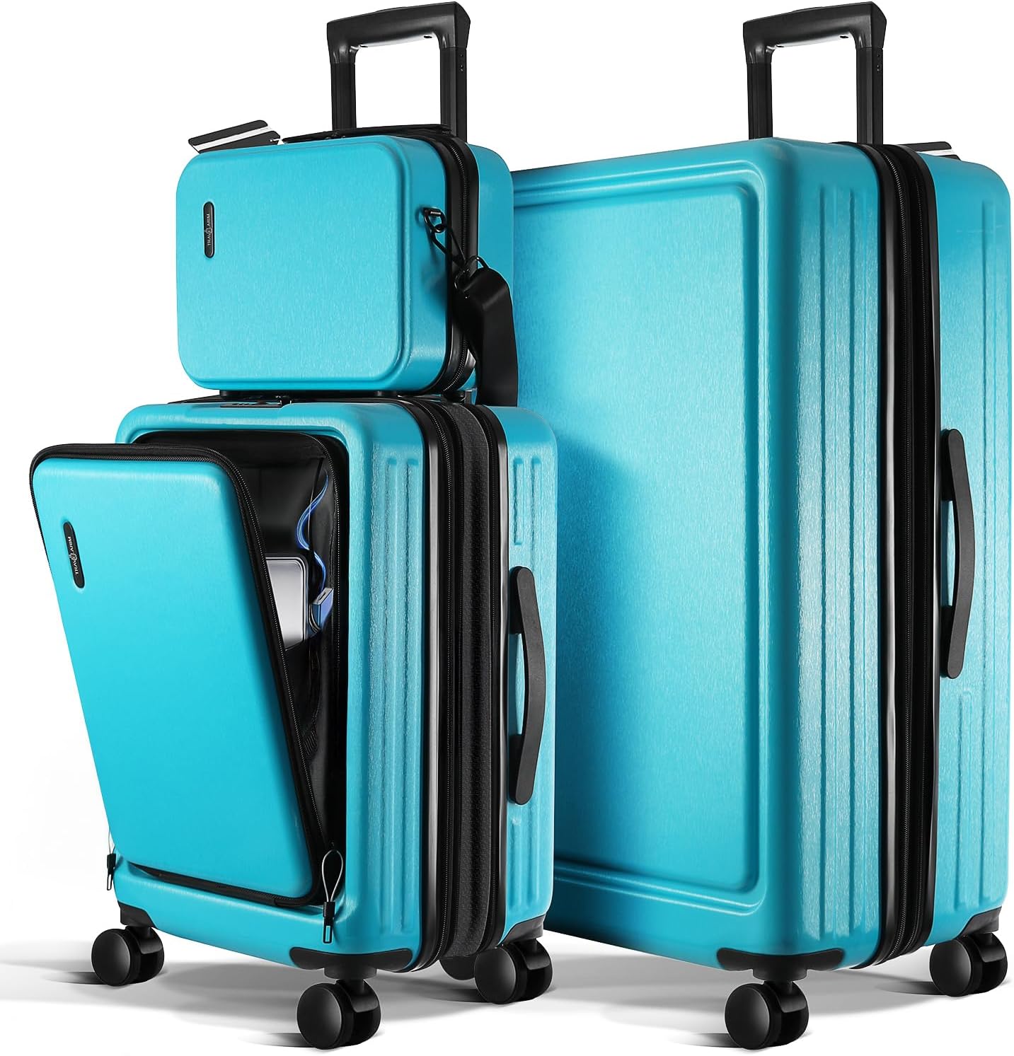 Luggage Sets 3 Piece, 22 Inch Carry on Luggage and 28 Inch Suitcases with Wheels Spinner, Durable Hard Shell Suitcase Set, Expandable Travel Suitcase, Teal
