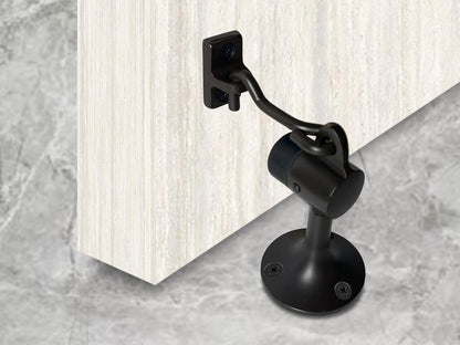 QCAA Solid Brass Door Stop, 3-15/16" Height, US10B ORB(Oil-Rubbed Bronze), Made in Taiwan, 2 Pack