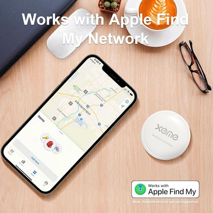 Key Finder, Bluetooth Tracker Locator Pairs with Apple Find My (iOS only), Item Locator Smart Tracker Tag for Keys/Luggage/Wallet, etc. (WHITE-1PCS)