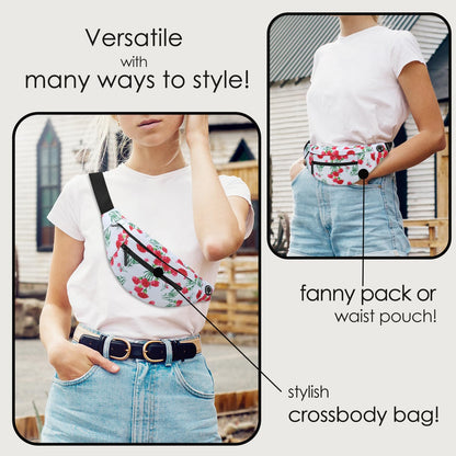 MAXTOP Large Crossbody Fanny Pack with 4-Zipper Pockets,Gifts for Enjoy Sports Festival Workout Traveling Running Casual Hands-Free Wallets Waist Pack Phone Bag Carrying All Phones
