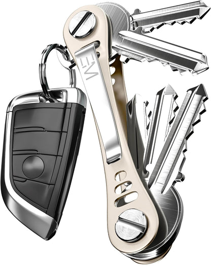 EM Premium Products Compact Key Holder - Pocket Key Organizer - 14 Keys Key Bar