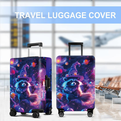 Raccoon Luggage Cover Washable Suitcase Protector Anti-Scratch,Stretchable Fit for 20-34Inch Luggage Durable Travel Bag Cover with Zipper ClosureL(28-30inch suitcase)