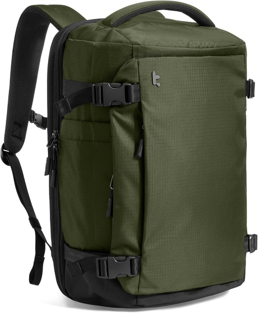 tomtoc Travel Backpack 40L, TSA Friendly Flight Approved Carry-on Luggage Hand Water-resistant Lightweight Business Rucksack, Durable Large Weekender Bag Daypack Fits 17.3 Inch Laptop