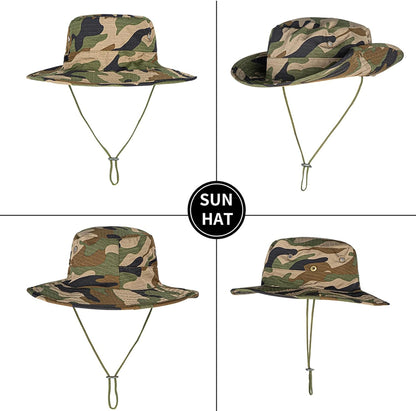 Sun Hats for Men Women Boonie Hat Foldable Fishing Hat UPF 50+ Bucket Hat for Fishing Hiking Garden Safari Beach