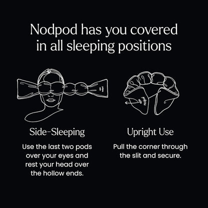 Nodpod Gentle Pressure Sleep Mask | Patented Light Blocking Design for Sleeping, Traveling & Relaxation - Black Onyx