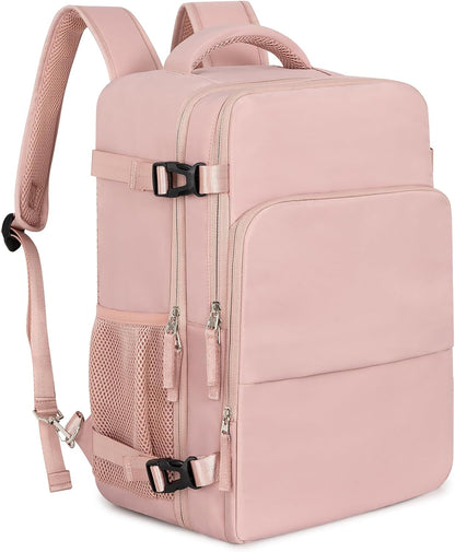 Travel Backpack for Women Men,Travel Laptop Backpack w/USB Charging Port, Waterproof Travel Backpack Carry On Flight Approved,Weekender Business Hiking Bag,Laptop Backpack 17 inch