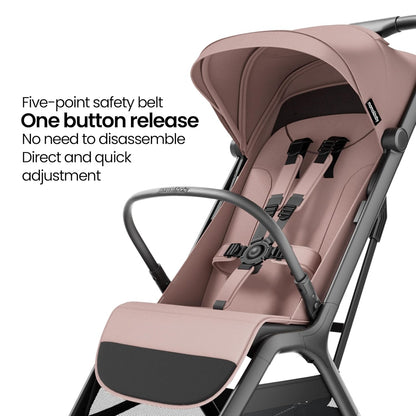 MAMA & BABY Packa Compact Travel Stroller – Lightweight, One-Hand Auto Folding, Portable & Lie-Flat Baby Stroller, Newborns and Toddlers Stroller with UPF 50+ Canopy & Mesh Ventilation