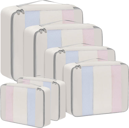 BAGAIL 6 Set/8 Set/10 Set Packing Cubes Various Sizes Packing Organizer for Travel Accessories Luggage Carry On Suitcase