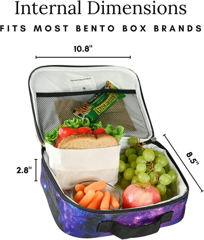 Fenrici Watercolor Lunch Box for Girls, Kids, Teens, Women Insulated Lunch Bag, Soft Sided Compartments, Spacious, BPA Free, Food Safe, 10.8in x 8.5in x 2.8in (Limited Edition)