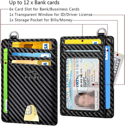 FurArt Slim Minimalist Wallet, Front Pocket Wallets, RFID Blocking, Credit Card Holder for Men & Women