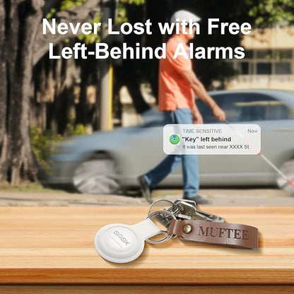 Key Finder, Bluetooth Tracker Locator Pairs with Apple Find My (iOS only), Item Locator Smart Tracker Tag for Keys/Luggage/Wallet, etc. (WHITE-1PCS)