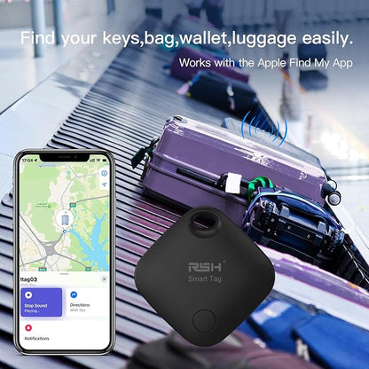 Air Tracker Tag 4 Pack Bluetooth Luggage Tracker tag Locator Works with Apple Find My,Smart Tracker for Suitcase, Bag, Backpack, Wallet,Replaceable Battery Smart tag Item Finder