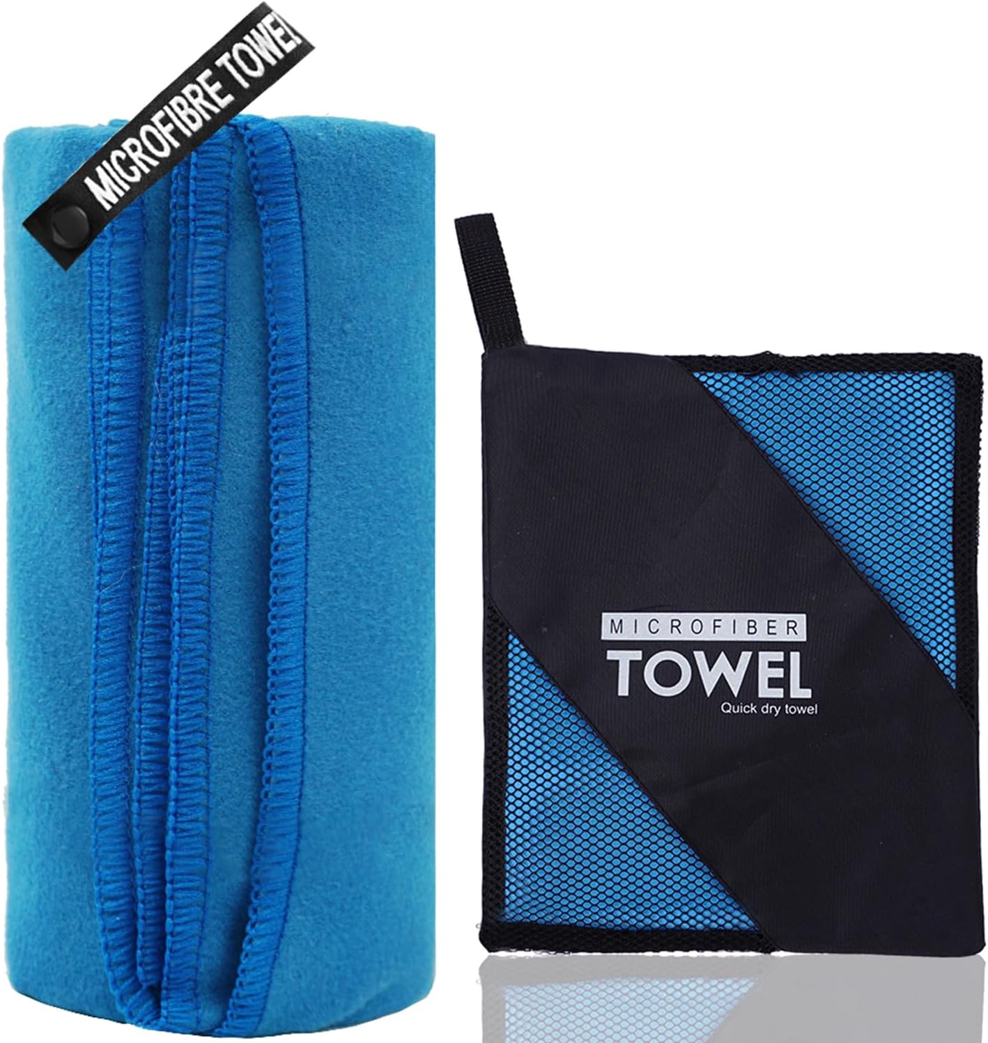 Microfiber Travel Towel, Soft Lightweight Quick Dry Towel, Super Absorbent Compact Travel & Sports & Beach Towels for Camping, Backpack, Gym, Swimming, Yoga, Hiking (XL:30"×60" -Blue)
