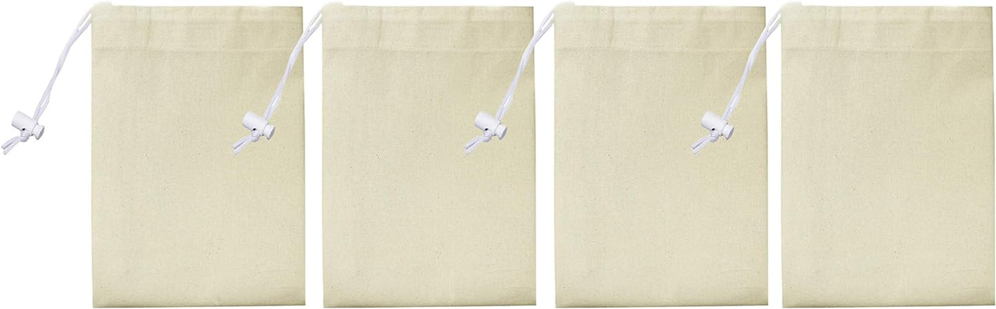 Urban Villa Laundry Bags Canvas Dirty Clothes Travel Laundry Bag Machine Washable|Reusable Hamper Liner Bag for Garments Delicates Lingerie with Drawstring Closure 4 Pack|Size 28 x 36 Inches