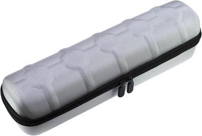 Juntan 5 Slots Hard Watch Travel Case, Portable Nylon Travel Watch Roll Case, Zipper Storage Organizer Box for Men Women with Soft Compressible Foam Pillow Silver