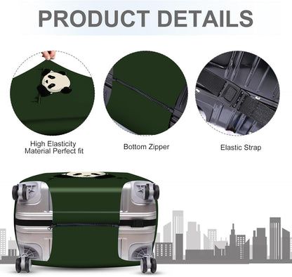 ANNA QUEEN Panda Luggage Cover, Cute Panda Design Suitcase Protector, Stretchable Washable Travel Sleeve for 32-34 Inch Luggage