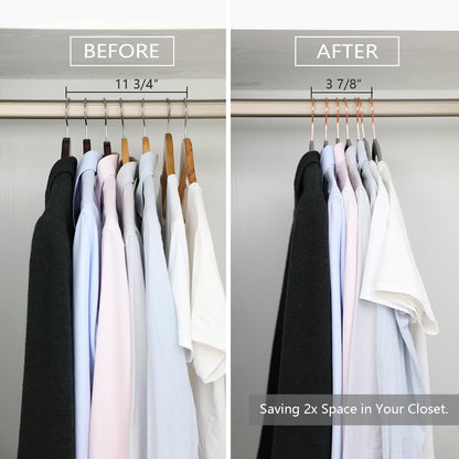 MIZGI Premium Velvet Hangers (30 Pack) Heavy Duty - Non Slip - Velvet Suit Hangers Gray - Copper/Rose Gold Hooks,Space Saving Clothes Hangers (Gray)