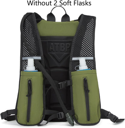ATBP Running Hydration Vest Pack Tactical 3L Water Bladder Backpack Bag for Cycling Marathon Hiking Daypack Men & Women