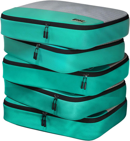 Large Packing Cubes for Suitcases - 5 Pcs set of Packing Cubes for Travel Carry on Suitcase Organizer Bags - Travel Cubes Organizer Bags for Luggage