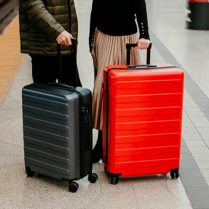 Carry on Luggage 22 X 14 X 9 Airline Approved, 20 Inch Luggage for 3-5 Days Travel, Double Spinner Wheels, 100% Hardshell PC, TSA Lock (06-Raspberry (Basic), Checked 24-Inch)