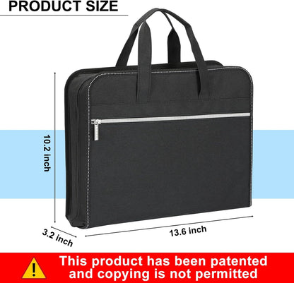 SEEKIND Accordian File Organizer with Handle,26 Pockets Expanding File Folder, Portable Cloth Document Organizer Accordion File Keeper for Letter Size / A4 File, for Office, School-Black