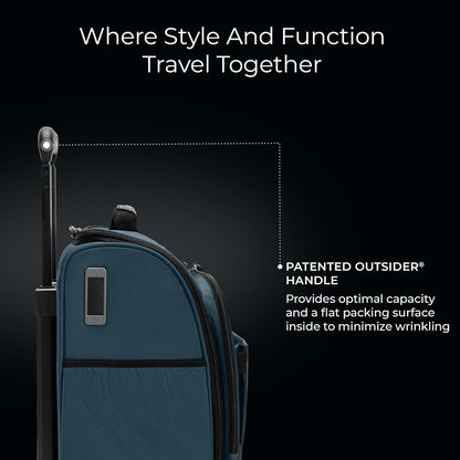 Briggs & Riley Cabin Spinner - Carry On Luggage for Travel, Suitcases with Wheels, Softside Rolling Bag for Men & Women, Fits Under Plane Seat, Telescoping Handle - ZDX Collection, Ocean
