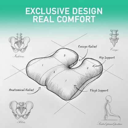 Non-Flattening Seat Cushion for Office Chairs,Gaming Chairs – Donut Pillow Ergonomic Design for Hemorrhoid, Tailbone Pain Relief, Memory Foam Long-Lasting Firm Support, Gifts for Women/Men, Dark Grey
