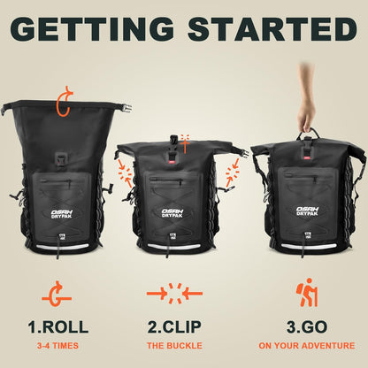 Waterproof Backpack Dry Bag 35L/55L/85L– Heavy Duty Roll-Top Hiking Backpack for Travel, Kayaking, Boating, Camping, Rafting and Fishing