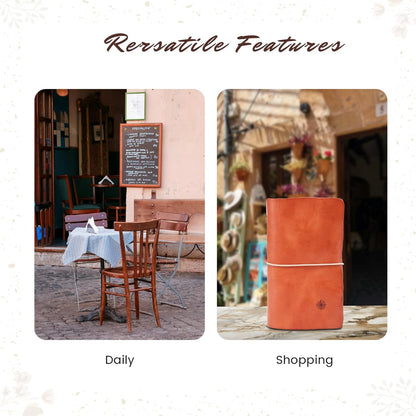 Genuine Leather Nomad Organizer Travel Wallet | Women's Wallet Clutch Passport Holder