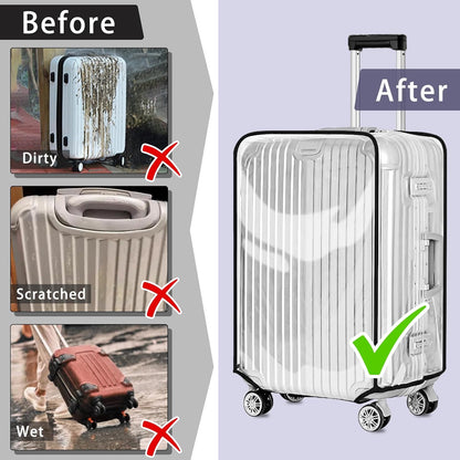 Yotako Clear PVC Suitcase Cover Protectors 28 Inch Luggage Cover for Wheeled Suitcase 28''