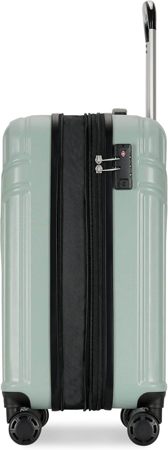 GinzaTravel Luggage Sets 3-Piece Expandable Suitcases with Wheels PC+ABS Durable Hardside Luggage sets TSA lock (Light green, 3-Piece Set(20"/25"/29"))