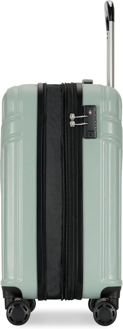 GinzaTravel Luggage Sets 3-Piece Expandable Suitcases with Wheels PC+ABS Durable Hardside Luggage sets TSA lock (Light green, 3-Piece Set(20"/25"/29"))