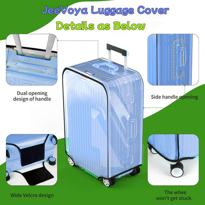 Luggage Cover Clear PVC Suitcase Cover Thick Transparent Waterproof Suitcase Protector for 20"/24"/28"/30" inch