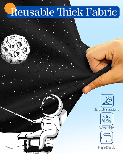 Slohif Luggage Cover for Suitcase Tsa Approved Protector - Luggage Sleeve Large Suit Case Cover Travel Stretch Baggage Case Protective Washable Fit 24-27 Inch Astronaut M