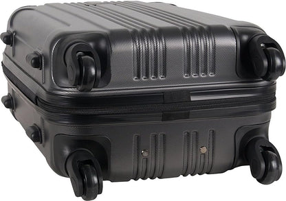 Kenneth Cole REACTION Out of Bounds Lightweight Hardshell 4-Wheel Spinner Luggage, Midnight Black, 20-Inch Carry On