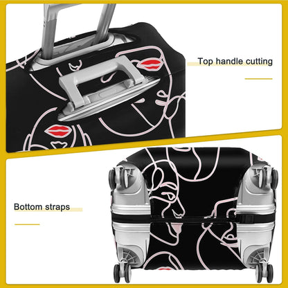 30 Inch PVC Luggage Protector Covers for TSA Approved Clear Suitcase Cover Protector Transparent Luggage Protective Cover Set (Figure, Suitable for 30"-31")