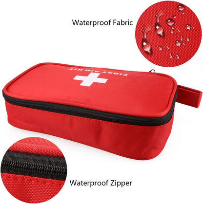 AOUTACC Compact First Aid Empty Pouch,Nylon Lightweight First Aid Bag for Emergency at Home, Office, Car, Outdoors, Boat, Camping, Hiking(Bag Only)