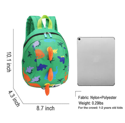 DB Dinosaur Toddler Mini Backpack with Leash, Children Kids Baby Harness Bookbag (Green)