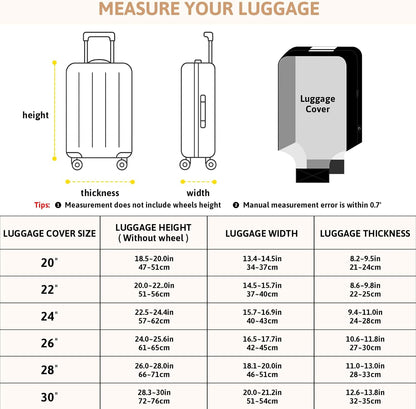 OrgaWise Clear Luggage Cover, For Suitcase Tsa Approved Transparent TPU Suitcase Cover Protector Fit 28-30 Inch Luggage