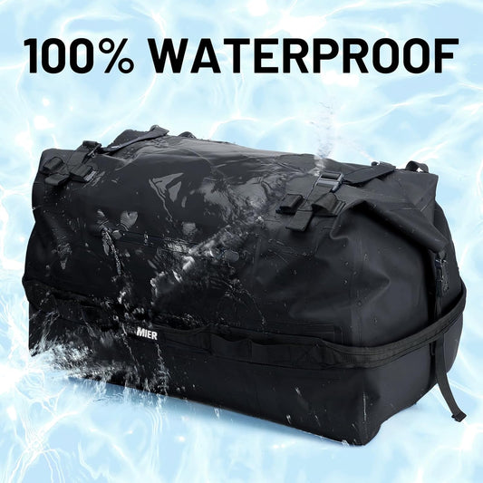 MIER Large Waterproof Duffel Bag Rolltop Dry Backpack Duffle Bags for Kayaking, Rafting, Boating, Swimming, Camping, Travel, Gym, Beach, 60L/80L