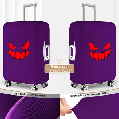 Travel Luggage Cover Thicker Spandex Suitcase Protector Elastic Washable Baggage Covers (S/M/L (for 19-28 inch luggage), Purple Eye)