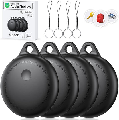 Tags-4 Pack, Smart Bluetooth Tracker Work with Apple Find My, Key Finders and Find My Tracker, Game Changer Waterproof Smart Tag with Key Ring GPS Tracker Tag for Keys/Luggage/Wallet/Pets etc