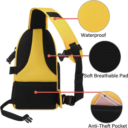 MOSISO Camera Sling Bag, DSLR/SLR/Mirrorless Camera Backpack Case Shockproof Photography Backpack with Tripod Holder & Removable Modular Inserts Compatible with Canon/Nikon/Sony/Fuji