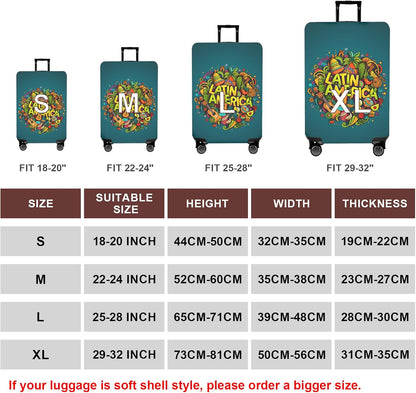 WUJIAONIAO Travel Luggage Cover Baggage Suitcase Cover Protector Skins 18-32 Inch (US-Area, XL (for 29-32 inch luggage))